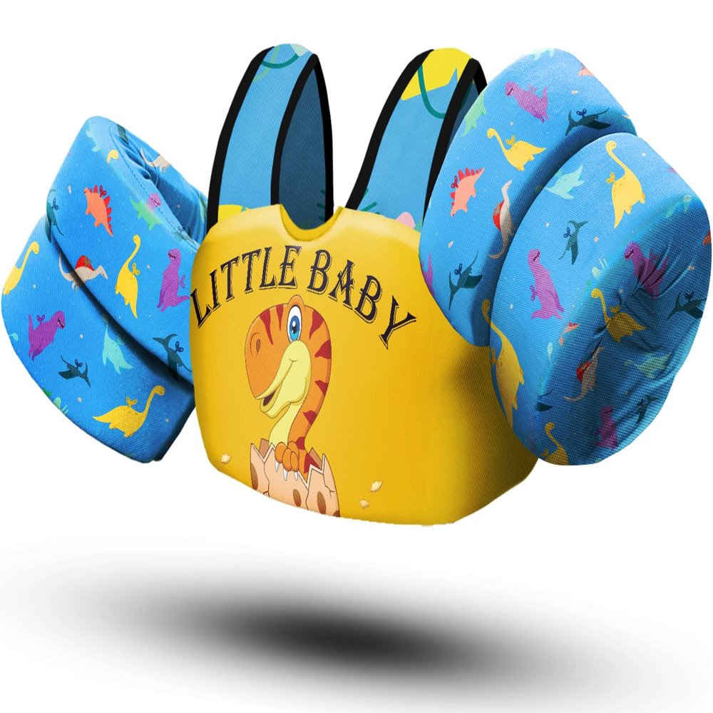 Chriffer Kids Swim Vest Life Jacket for 30-55 Pounds Boys and Girls, Toddler Floaties with Shoulder Harness Arm Wings for 2,3,4,5,6,7 Years Old Baby