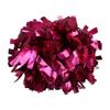 Cheerleading Pom Poms Metalic Holographic Cheerleader with Baton Handle 6 inch 1 Pair 2 Pieces (Shocking Hot Pink) view 1