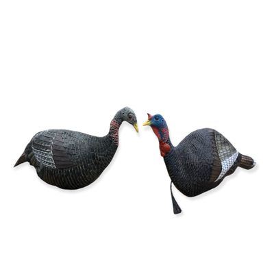 Bone Collector Upright Hen and Jake Turkey Decoy Combo Light-Weight, Collapsible, Lifelike