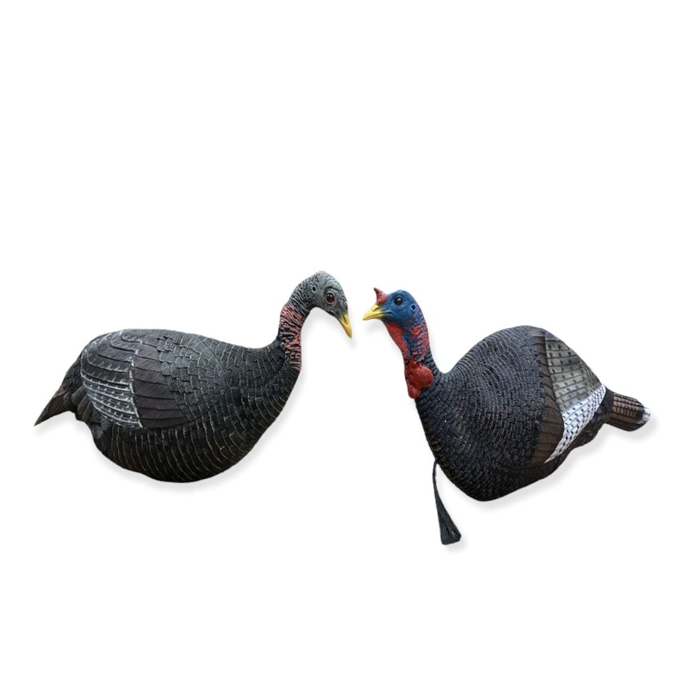Bone Collector Upright Hen and Jake Turkey Decoy Combo Light-Weight, Collapsible, Lifelike