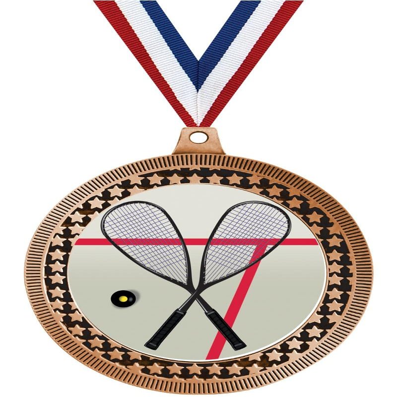 2.75" Squash Award Medals, Bronze Vega Squash Team Trophy Awards Includes Free Neck Ribbon 50 Pack