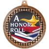 2.75" A Honor Roll Award Medals, Bronze Vega A Honor Roll Team Trophy Awards Includes Free Neck Ribbon 20 Pack view 2