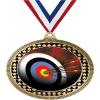 2.75" Archery Board Award Medals, Gold Vega Archery Board Team Trophy Awards Includes Free Neck Ribbon 50 Pack view 1