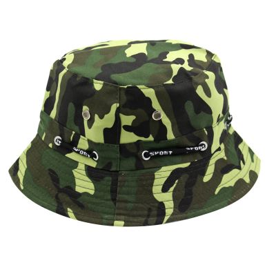 Camouflage Bucket Hats for Men Summer Adjustable Cotton Fisherman Cap Outdoor Packable Camo Fishing Hiking Sun Hat