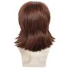 JoneTing Mens Disco Flip Wig+1 Chain+1 Mustache+1 Glasses +1 Hair Cap Mens 70s 80s Disco Wig Short Dark Brown Disc Party Wigs for Men Short Brown Wavy Wigs 70s 80s Costume Hair view 3