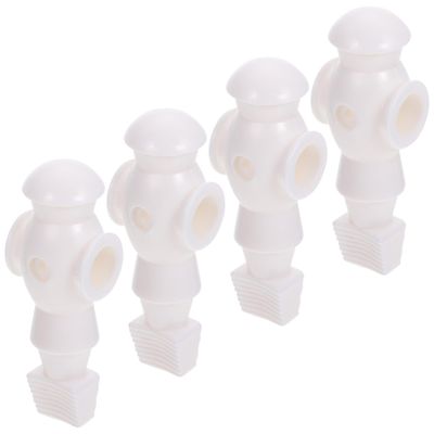 Veemoon 4Pcs Foosball Balls Replacement Players, Table Soccer Man Resin Foosball Guys Mini Accessories 4in Football Men Table Soccer Parts (White)