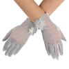 IPENNY Women Sun UV Protection Driving Gloves Summer Short Floral Lace Anti-Skid Screentouch Gloves Elegant Sunblock Gloves view 3