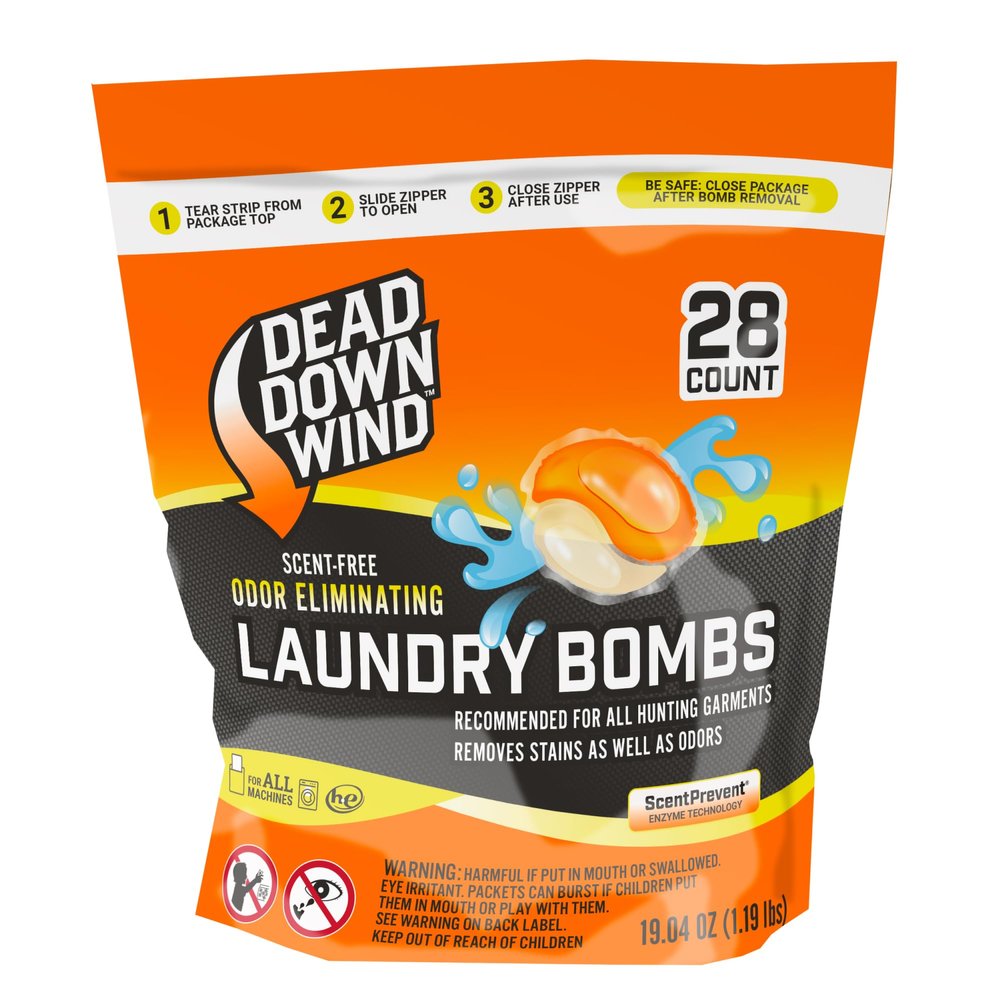 DEAD DOWN WIND Unscented Laundry Detergent Pods (28 Ct) - Scent Eliminating Detergent Pods for Clothing and Gear - Durable Hunting Scent Eliminators - Advanced Hunting Gear