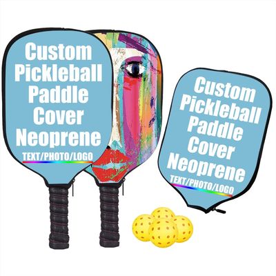 JCETUNO Custom Personalized Pickle Ball Raquette Sleeve, Great Gift for Men, Women, Teens, Seniors, Kids and Adults of All Ages Who Love Pickleball Balls, Sky Blue, W8.26 xL11.6