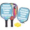 JCETUNO Custom Personalized Pickle Ball Raquette Sleeve, Great Gift for Men, Women, Teens, Seniors, Kids and Adults of All Ages Who Love Pickleball Balls, Sky Blue, W8.26 xL11.6 view 1