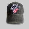 American Flag Hats for Men Fitted Fashion Embroidered Adjuatble Baseball Caps Vintage Distressed Cotton Outdoor Sun Caps view 2
