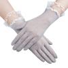 IPENNY Women Sun UV Protection Driving Gloves Summer Short Floral Lace Anti-Skid Screentouch Gloves Elegant Sunblock Gloves view 1