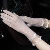 IPENNY Women Sun UV Protection Driving Gloves Summer Short Floral Lace Anti-Skid Screentouch Gloves Elegant Sunblock Gloves view 3