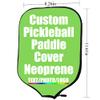 JCETUNO Custom Lightweight Neoprene Single Pickleball Paddle Cover Holder Sleeve Case Protector with Image Text Logo Fits Most Rackets, Neon Green, W8.26 xL11.6 view 3