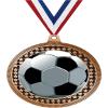 2.75" Soccer Ball Award Medals, Bronze Vega Soccer Ball Team Trophy Awards Includes Free Neck Ribbon 50 Pack view 1