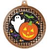 2.75" Halloween Ghost Award Medals, Bronze Vega Halloween Ghost Team Trophy Awards Includes Free Neck Ribbon 50 Pack view 2