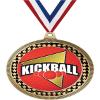 2.75" Kickball Award Medals, Gold Vega Kickball Team Trophy Awards Includes Free Neck Ribbon 100 Pack view 1