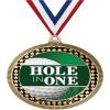 2.75" Hole in One Golf Award Medals, Gold Vega Hole in One Golf Team Trophy Awards Includes Free Neck Ribbon 50 Pack view 1