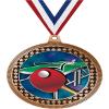 2.75" Table Tennis Award Medals, Bronze Vega Table Tennis Team Trophy Awards Includes Free Neck Ribbon 100 Pack view 1