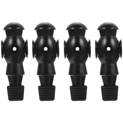 Veemoon 4Pcs Foosball Table Parts Mini Table Football Replacement Men Foosball Player Figure Desktop Soccer Set Football Machine Accessories, Black 4inch
