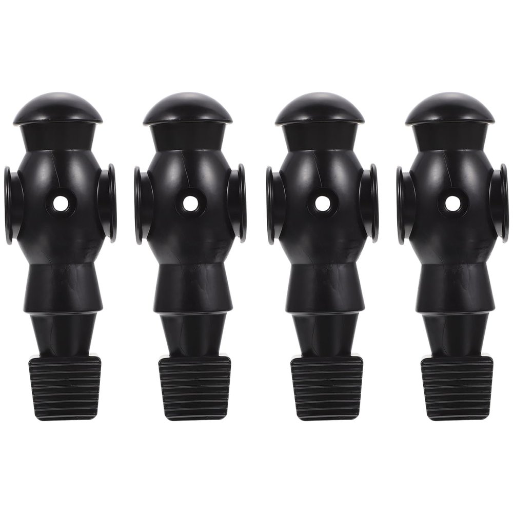 Veemoon 4Pcs Foosball Table Parts Mini Table Football Replacement Men Foosball Player Figure Desktop Soccer Set Football Machine Accessories, Black 4inch