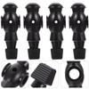 Veemoon 4Pcs Foosball Table Parts Mini Table Football Replacement Men Foosball Player Figure Desktop Soccer Set Football Machine Accessories, Black 4inch view 3