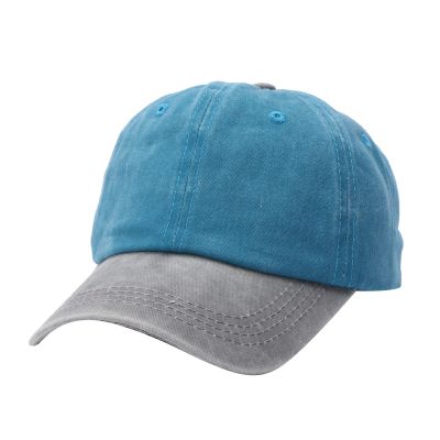 Adjustable Baseball Hat for Women Men Distressed Vintage Classic Cotton Baseball Caps Fitted Running Workout Outdoor Cap Light Blue