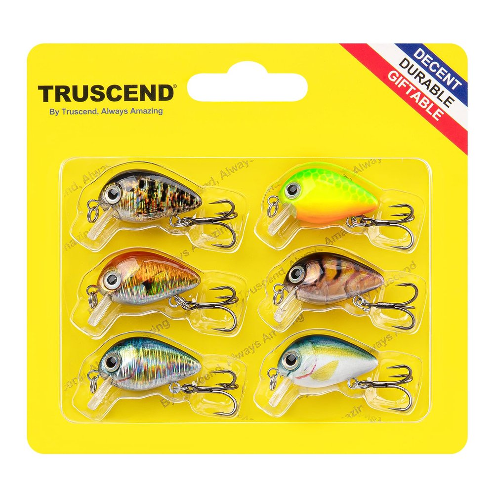 TRUSCEND Crankbaits Fishing Lures Hard Swimbait for Bass Trout Crappie Crank Baits Freshwater and Saltwater