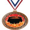 2.75" Flaming Hot Chili Pot Award Medals, Bronze Vega Flaming Hot Chili Pot Team Trophy Awards Includes Free Neck Ribbon 100 Pack view 1