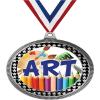 2.75" Art Paint Brushes Award Medals, Silver Vega Art Paint Brushes Team Trophy Awards Includes Free Neck Ribbon 10 Pack view 1