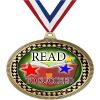 2.75" Read to Succeed Award Medals, Gold Vega Read to Succeed Team Trophy Awards Includes Free Neck Ribbon 20 Pack view 1