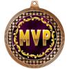 2.75" MVP Award Medals, Bronze Vega MVP Team Trophy Awards Includes Free Neck Ribbon 50 Pack view 2