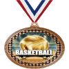 2.75" Basketball Titan Series Award Medals, Bronze Vega Basketball Titan Series Team Trophy Awards Includes Free Neck Ribbon 50 Pack view 1