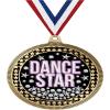 2.75" Dance Star Award Medals, Gold Vega Dance Star Team Trophy Awards Includes Free Neck Ribbon 50 Pack view 1
