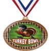 2.75" Turkey Bowl Award Medals, Bronze Vega Turkey Bowl Team Trophy Awards Includes Free Neck Ribbon 50 Pack view 1