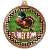 2.75" Turkey Bowl Award Medals, Bronze Vega Turkey Bowl Team Trophy Awards Includes Free Neck Ribbon 50 Pack view 2