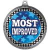 2.75" Most Improved Award Medals, Silver Vega Most Improved Team Trophy Awards Includes Free Neck Ribbon 10 Pack view 2