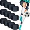 WILLBOND 12 Pcs Soccer Shin Guard Straps for Kids Youth Adult Adjustable Shin Fixed Straps Anti Slip Lightweight Soccer Ankle Guards for Kicking Legging Football Ball Running Cycling Sports, Black view 1