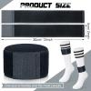 WILLBOND 12 Pcs Soccer Shin Guard Straps for Kids Youth Adult Adjustable Shin Fixed Straps Anti Slip Lightweight Soccer Ankle Guards for Kicking Legging Football Ball Running Cycling Sports, Black view 2