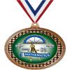2.75" Mathematics Award Medals, Bronze Vega Mathematics Team Trophy Awards Includes Free Neck Ribbon 50 Pack view 1
