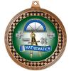 2.75" Mathematics Award Medals, Bronze Vega Mathematics Team Trophy Awards Includes Free Neck Ribbon 50 Pack view 2
