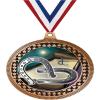 2.75" Horseshoes Award Medals, Bronze Vega Horseshoes Team Trophy Awards Includes Free Neck Ribbon 50 Pack view 1