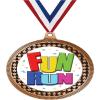 2.75" Fun Run Award Medals, Bronze Vega Fun Run Team Trophy Awards Includes Free Neck Ribbon 50 Pack view 1
