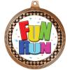 2.75" Fun Run Award Medals, Bronze Vega Fun Run Team Trophy Awards Includes Free Neck Ribbon 50 Pack view 2