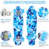 Kqpoinw Skateboards, 22" Complete Skateboard for Kids Ages 6-12, Mini Cruiser Skateboard for Kids Boys Girls Teens Beginners with Colorful LED Light up Flashing Wheels Skate Tool view 3