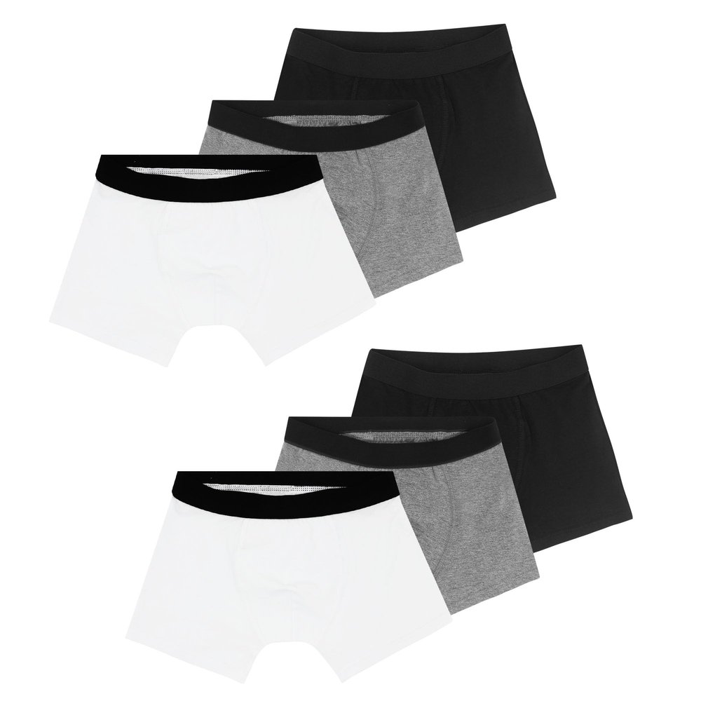 Allxwek Boys Underwear Boxer Briefs Size 6 Soft Kids Cotton Underpants, BWG 134/140,6 Pack
