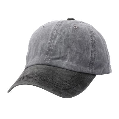 Adjustable Baseball Hat for Women Men Distressed Vintage Classic Cotton Baseball Caps Fitted Running Workout Outdoor Cap Gray
