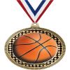 2.75" Basketball Award Medals, Gold Vega Basketball Team Trophy Awards Includes Free Neck Ribbon 50 Pack view 1