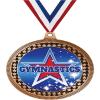 2.75" Gymnastics with Red Star Award Medals, Bronze Vega Gymnastics with Red Star Team Trophy Awards Includes Free Neck Ribbon 50 Pack view 1