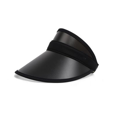 Sun Visor Hats Women Large Brim Summer UV Protection Beach Cap Visor (Color : Black, Size : One Size)